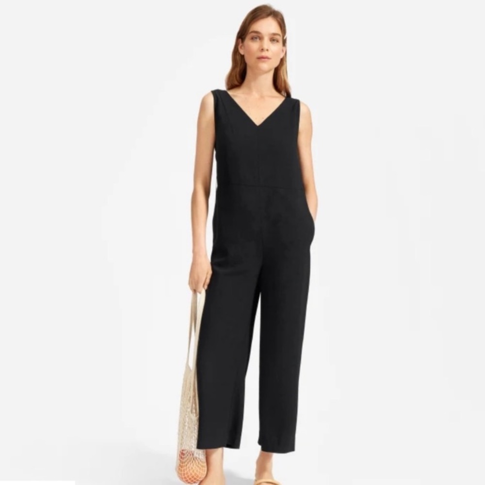 Everlane Japanese GoWeave Black Jumpsuit